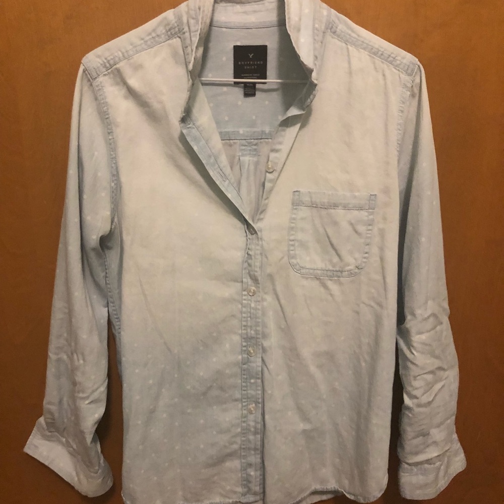 American eagle boyfriend medium button down